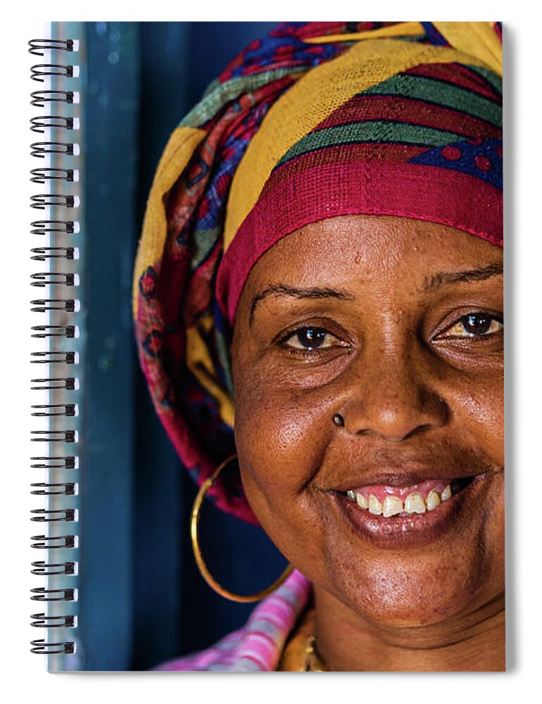 People Spiral Notebook featuring the photograph Happy Muslim Woman In Southern Egypt by Hadynyah
