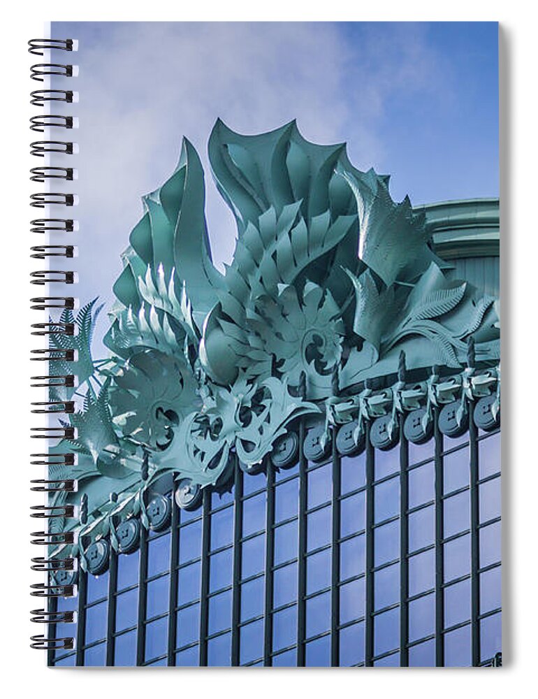 Architecture Spiral Notebook featuring the photograph Harold Washington Library by Lauri Novak