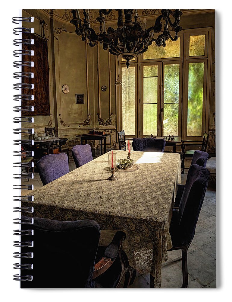 Havana Cuba Spiral Notebook featuring the photograph Havana Dining Room by Tom Singleton