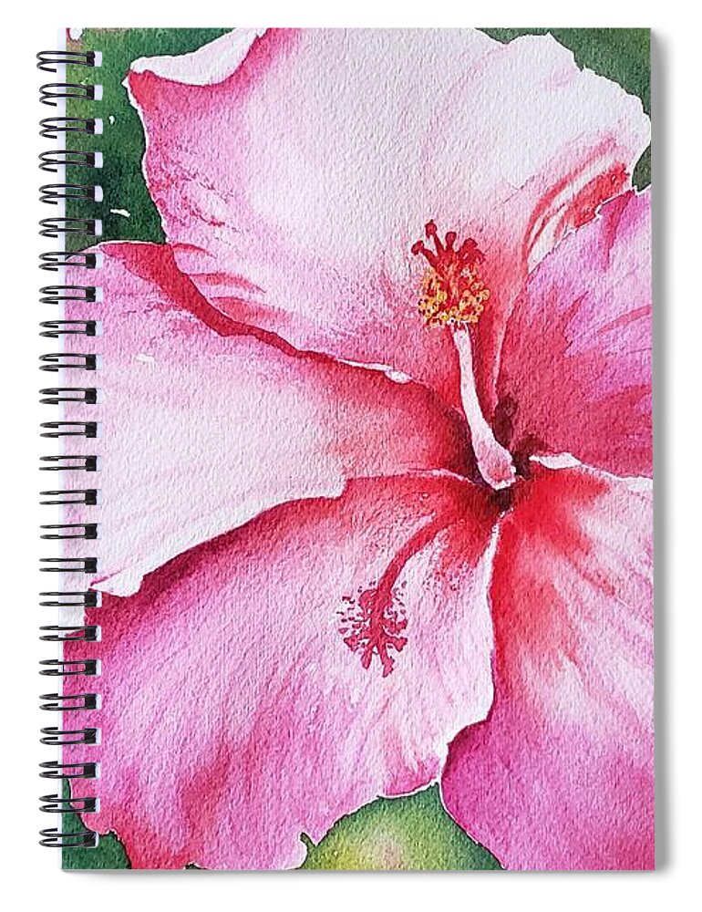  Tropical Spiral Notebook featuring the painting Sweet at Heart by Lisa Debaets