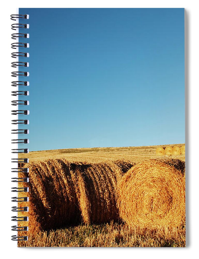 Scenics Spiral Notebook featuring the photograph Hay Bales by Matteo Colombo