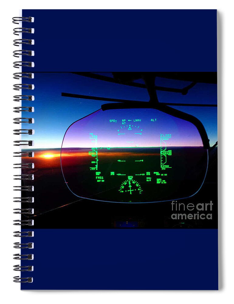 Hdg Spiral Notebook featuring the photograph Head Up Guidance by Thomas Schroeder