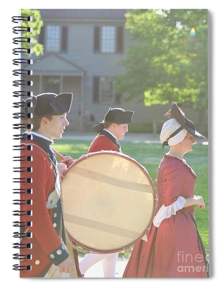 Colonial Williamsburg Spiral Notebook featuring the photograph Headed to the Party by Lara Morrison