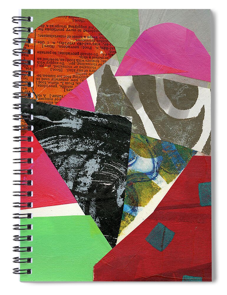 Abstract Art Spiral Notebook featuring the painting Heart #43 by Jane Davies