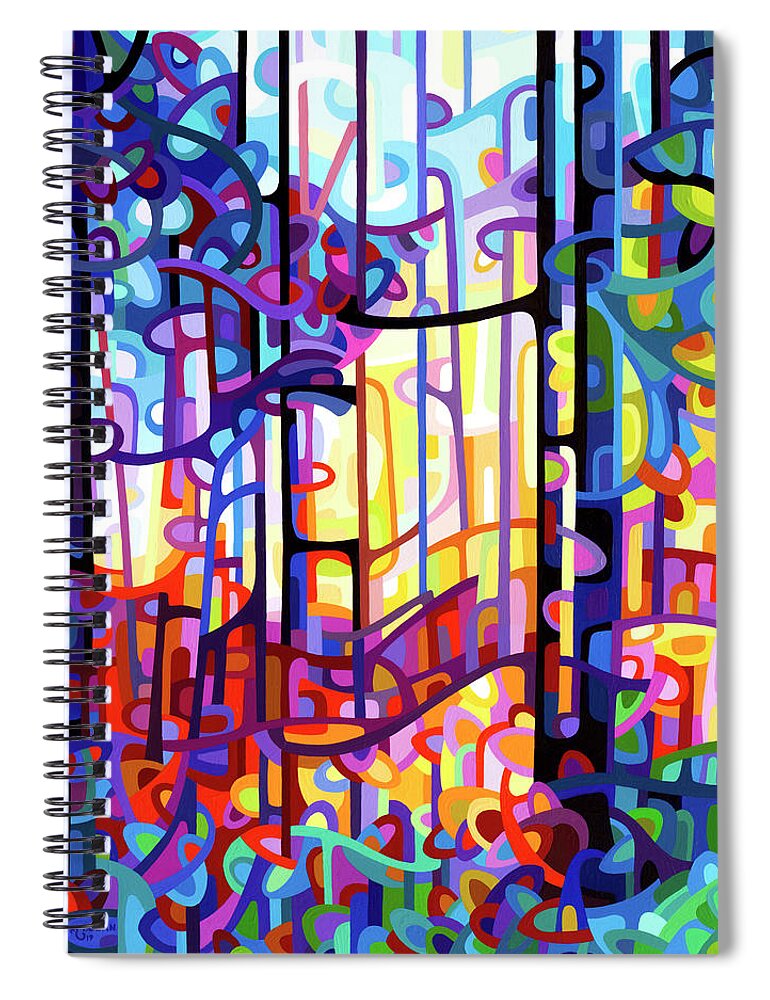 Summer Spiral Notebook featuring the painting Heart of GOld by Mandy Budan