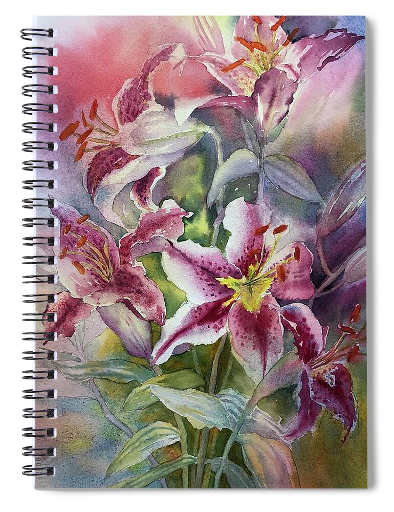 Stargazers Spiral Notebook featuring the painting Heaven Scent by Tara Moorman