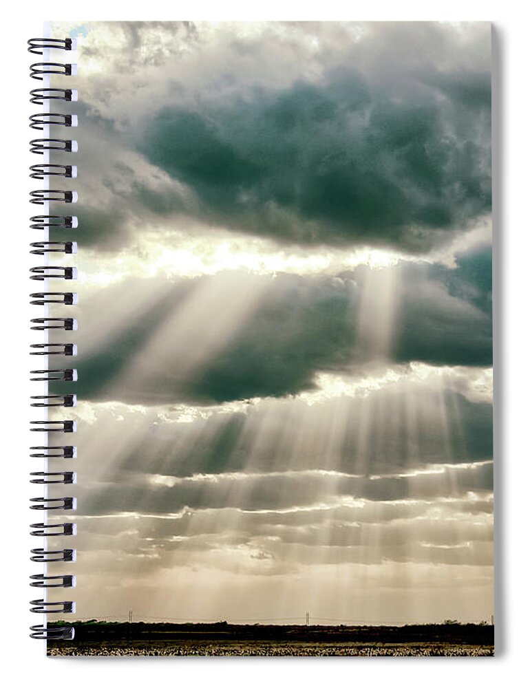 Sun Rays Spiral Notebook featuring the photograph Heavenly Rays by See It In Texas