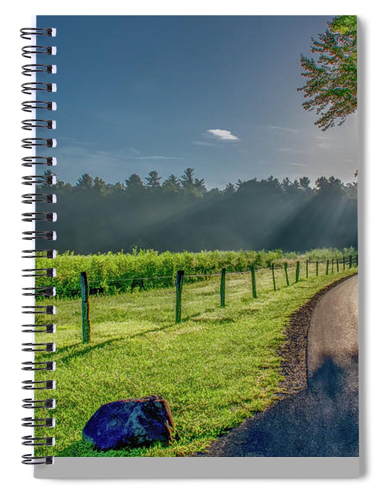 Cades Cove Spiral Notebook featuring the photograph Heavenly Sunlight on A Summer Day by Marcy Wielfaert