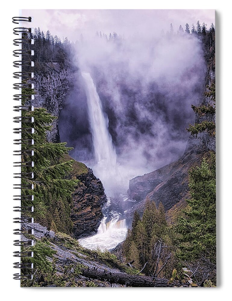 Helmcken Spiral Notebook featuring the photograph Helmcken Falls #1 by Wade Aiken