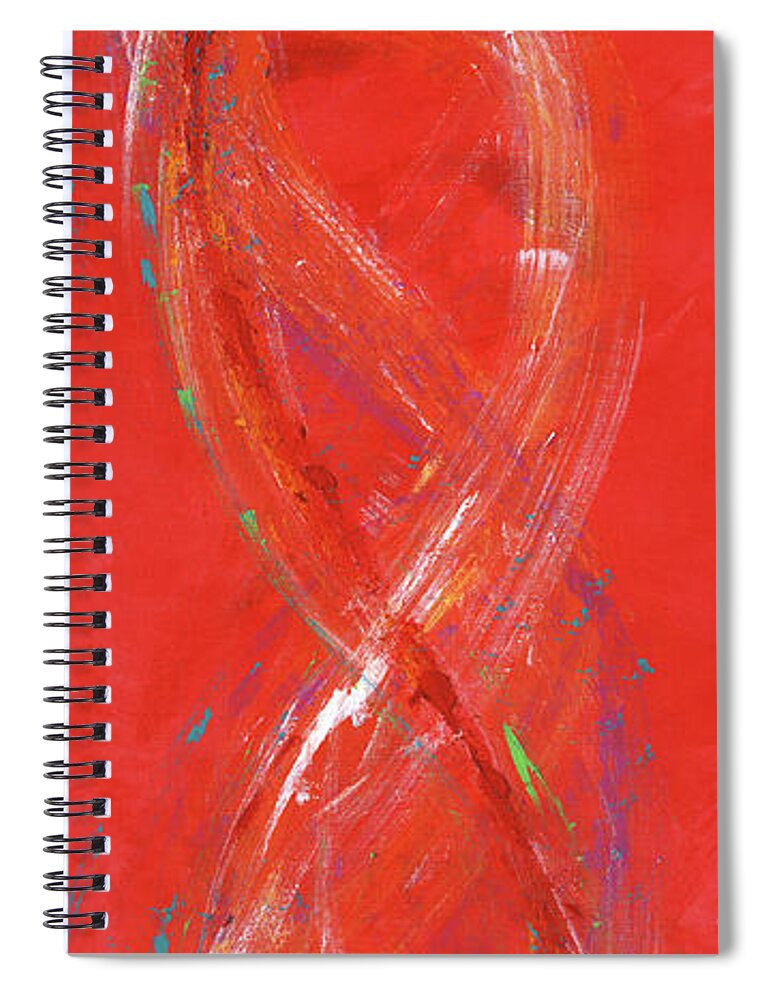 Abstract Expression Spiral Notebook featuring the painting Her Grace by Angela Bushman