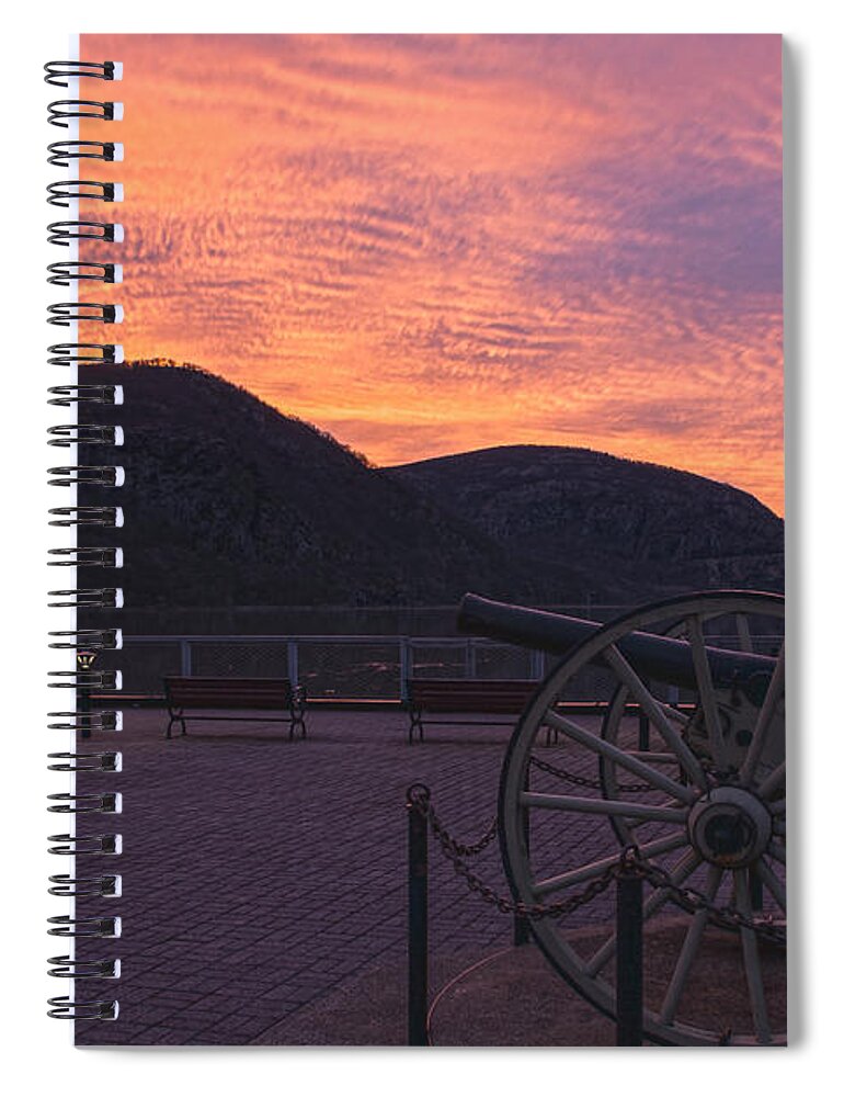 Twilight Spiral Notebook featuring the photograph Heroic Twilight Skies by Angelo Marcialis