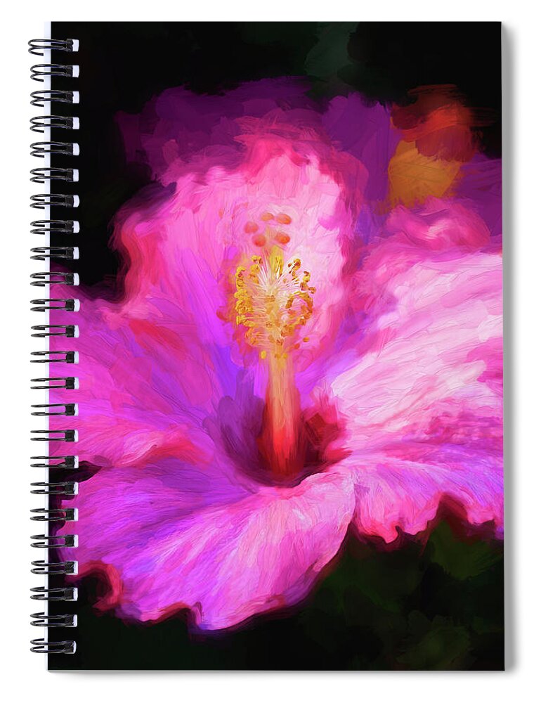 Nature Spiral Notebook featuring the photograph Hibiscus Painted Lady 107 by Rich Franco