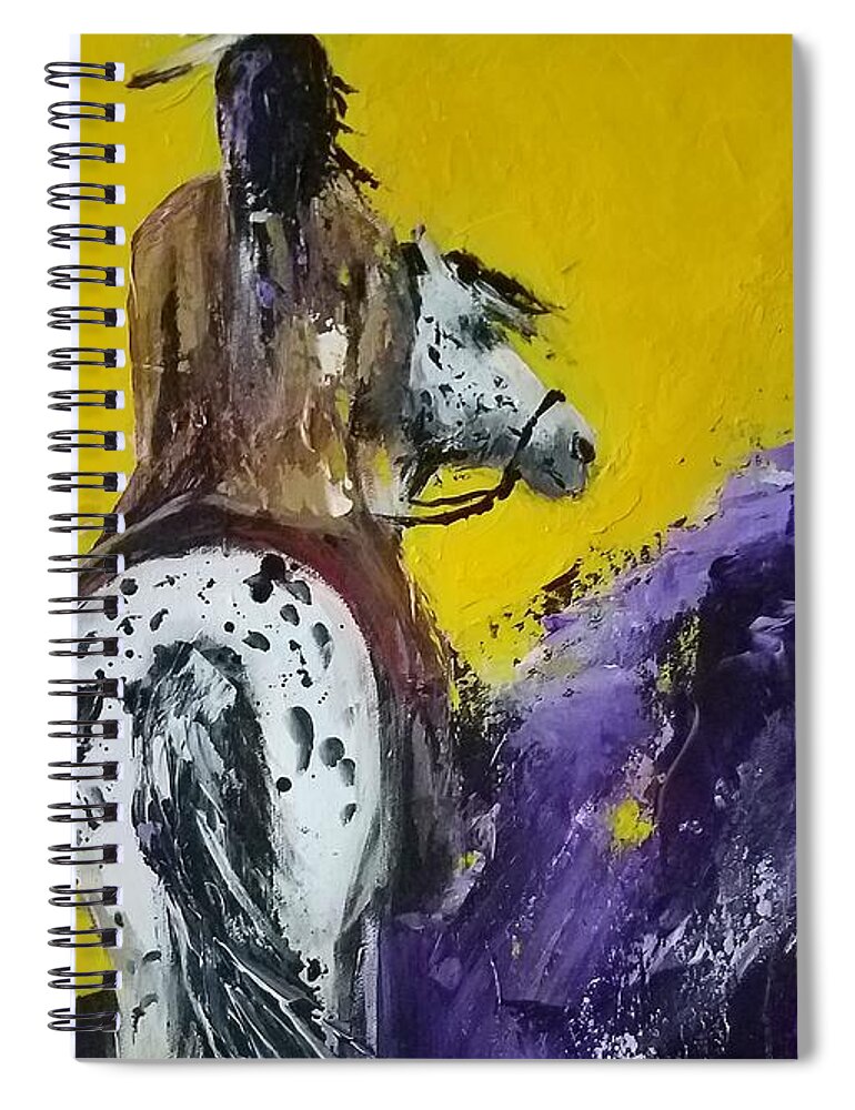  Spiral Notebook featuring the painting High Places by Cher Devereaux