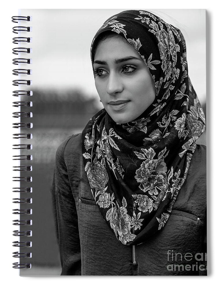 5266 Spiral Notebook featuring the photograph Hijabi portraits by FineArtRoyal Joshua Mimbs