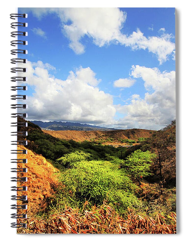 Tranquility Spiral Notebook featuring the photograph Hiking Diamond Head by L. Toshio Kishiyama
