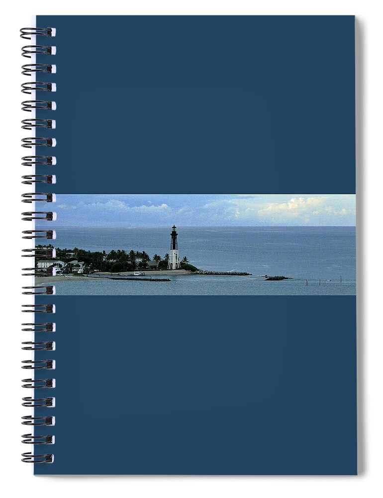 Hillsboro Spiral Notebook featuring the photograph Hillsboro Lighthouse August Landscape by Corinne Carroll