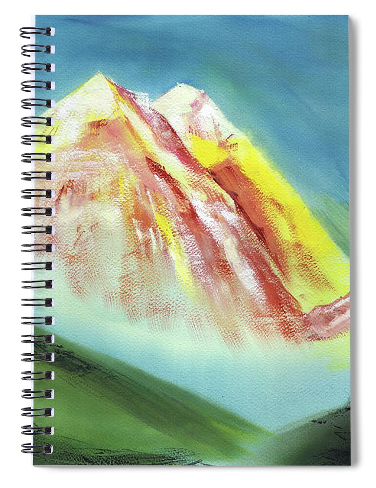 Ice Spiral Notebook featuring the painting Himalaya 6 by Anil Nene
