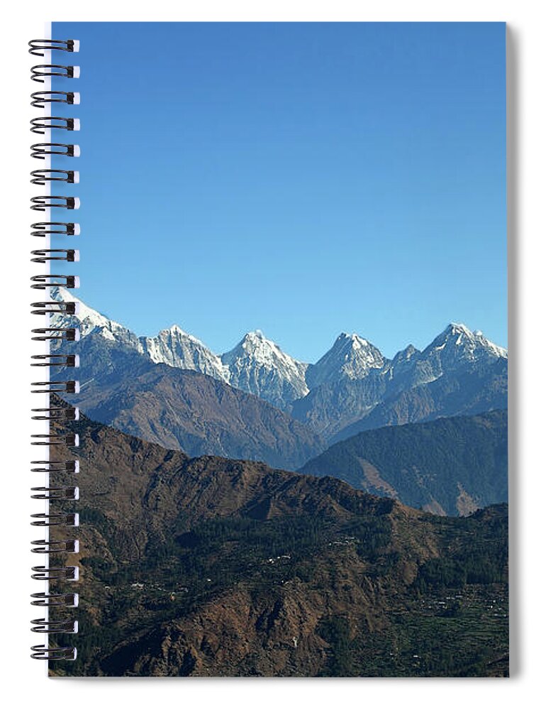 Scenics Spiral Notebook featuring the photograph Himalaya, Panchachulli Peaks by This Image Is Copy