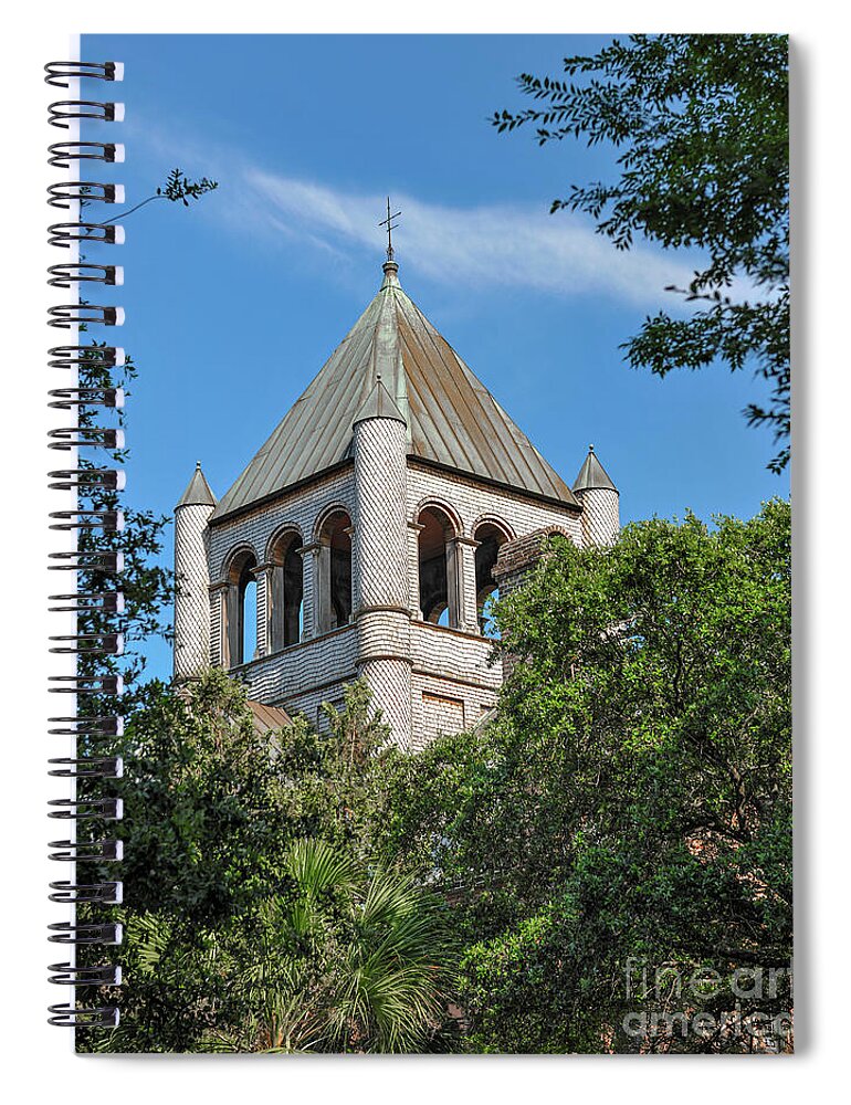 The Circular Congregational Church Is A Historic Church At 150 Meeting Street In Charleston Spiral Notebook featuring the photograph Hiostoric Church and Landmark - Charleston South Carolina by Dale Powell