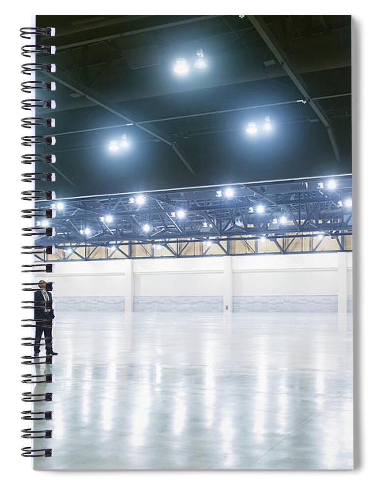 Corporate Business Spiral Notebook featuring the photograph Hispanic Businessman Standing In Empty by Jacobs Stock Photography Ltd