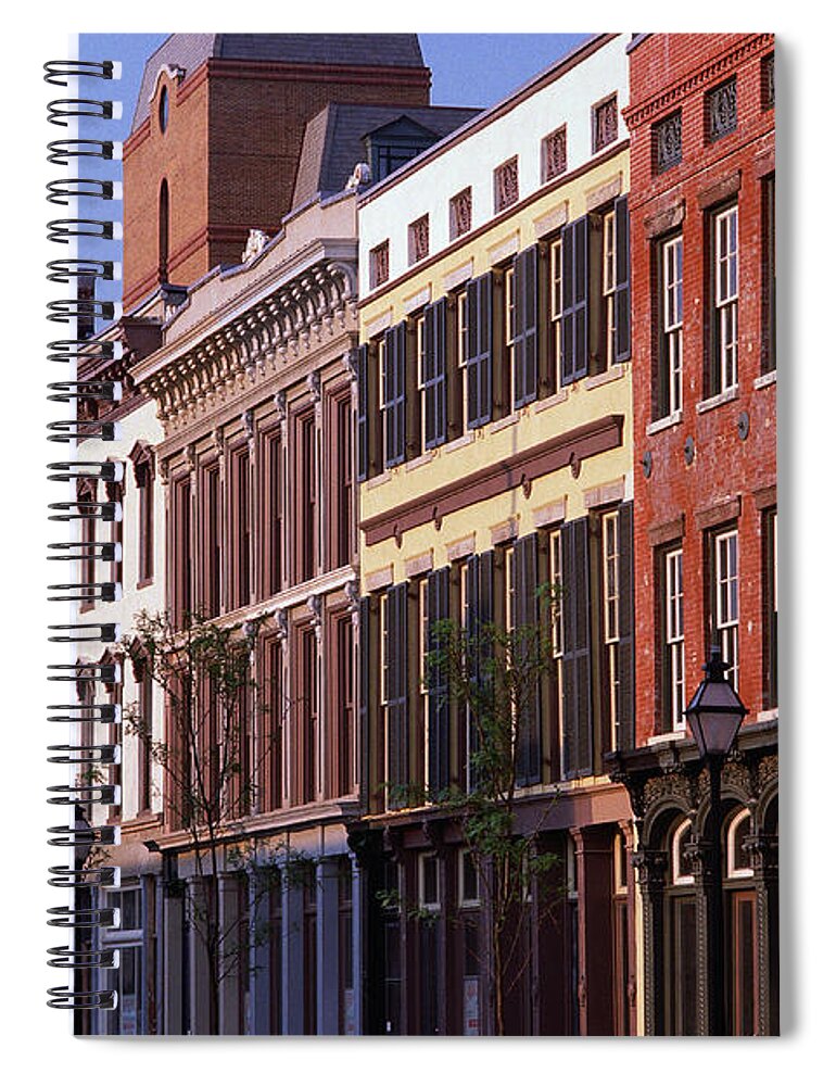 Retail Spiral Notebook featuring the photograph Historic District Buildings, Charleston by Visionsofamerica/joe Sohm