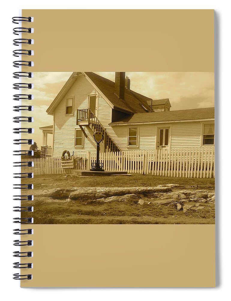 House Spiral Notebook featuring the photograph Historic Pemaquid by Debra Grace Addison