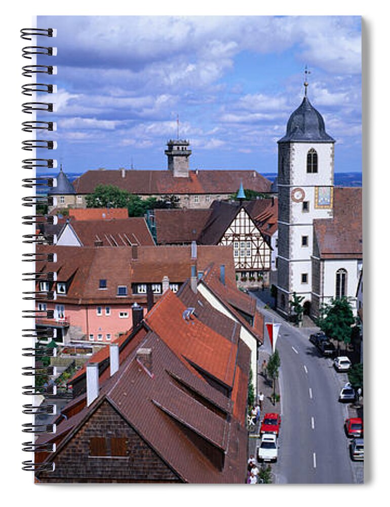 Town Spiral Notebook featuring the photograph Historic Town Rooftops And Buildings by Thomas Winz