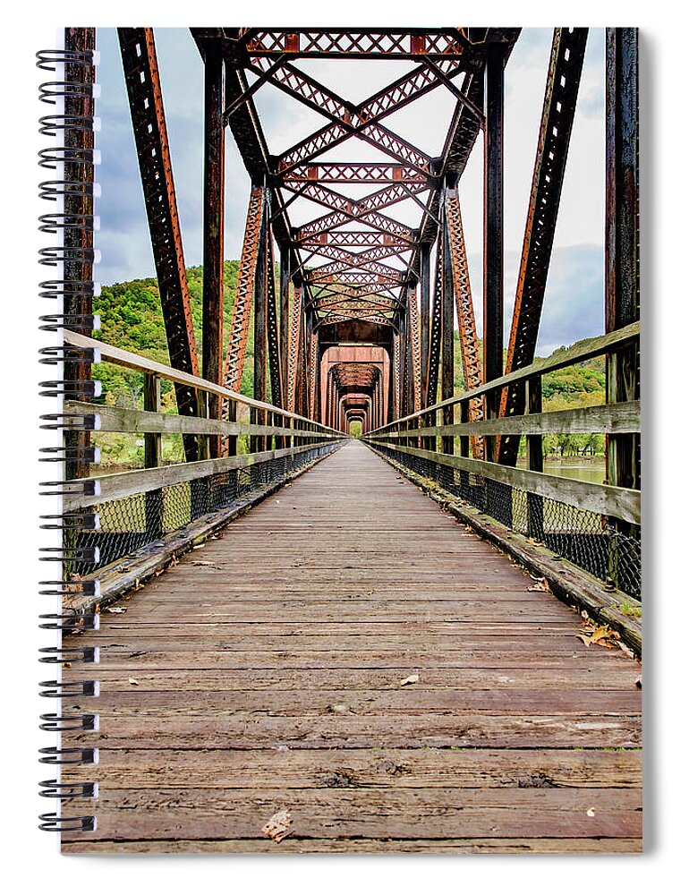 Hiwassee Bridge Spiral Notebook featuring the photograph Hiwassee Bridge by Donna Twiford