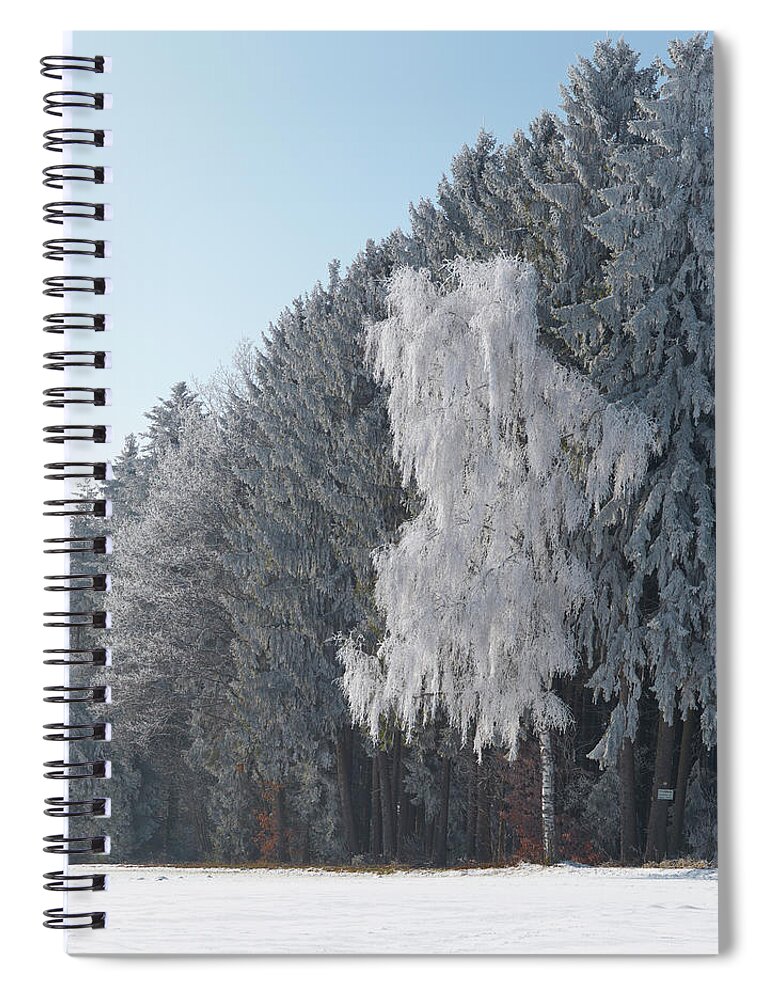 Tranquility Spiral Notebook featuring the photograph Hoar Frost, Mariazell by Carsten Ranke Photography
