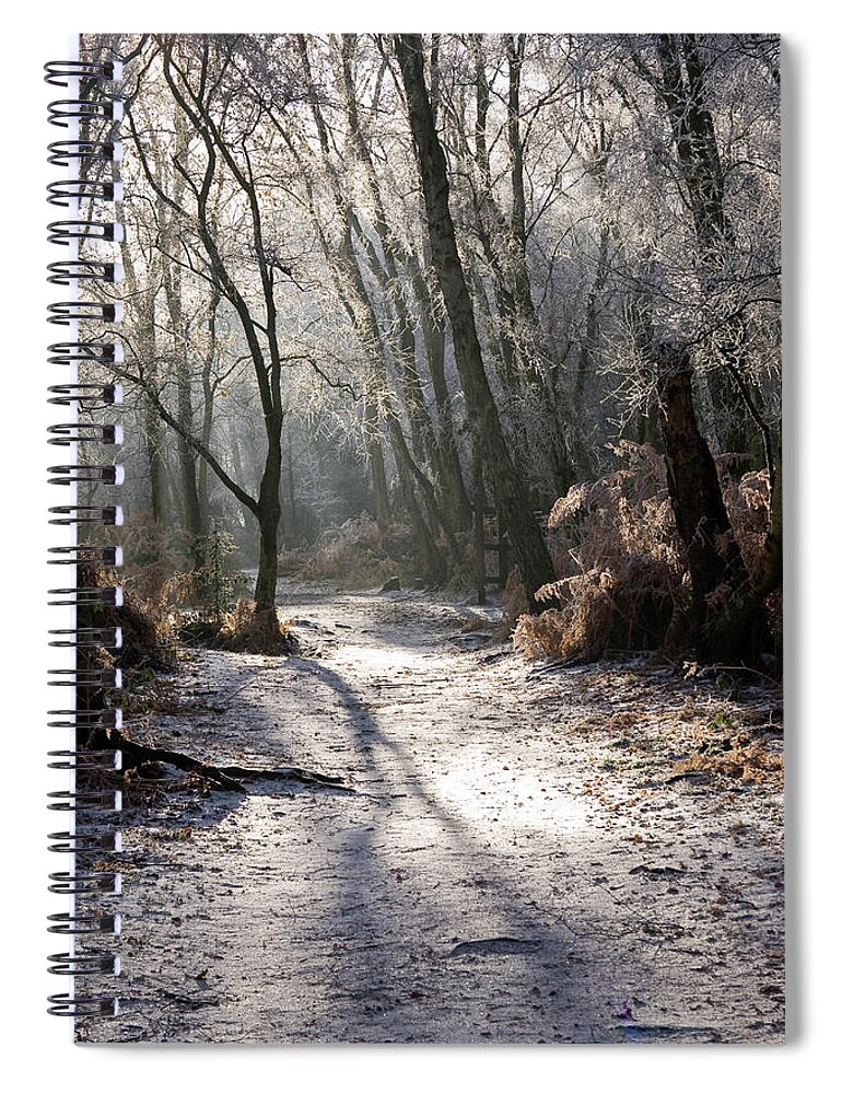 Tranquility Spiral Notebook featuring the photograph Hoar Frost Morning Light by Phil Corley  Goldenorfephotography