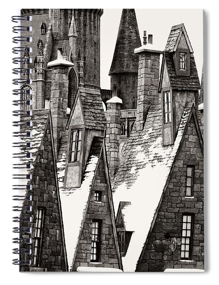 Hogsmeade Textures Spiral Notebook featuring the photograph Hogsmeade Textures by Dark Whimsy