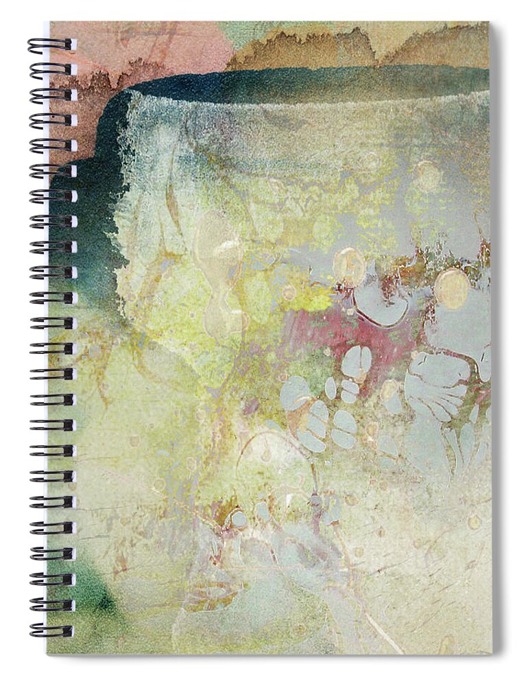 Abstract Spiral Notebook featuring the photograph Hold My Veil by Karen Lynch