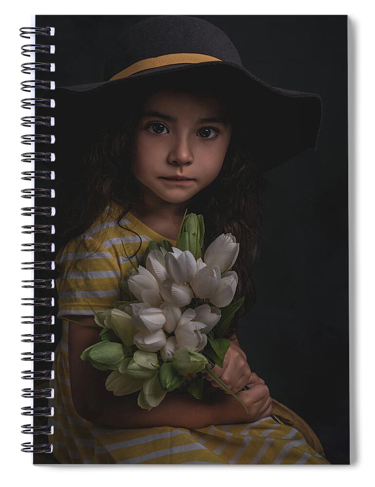 Flowers Spiral Notebook featuring the photograph Holding the Tulips by Teresa Blanton