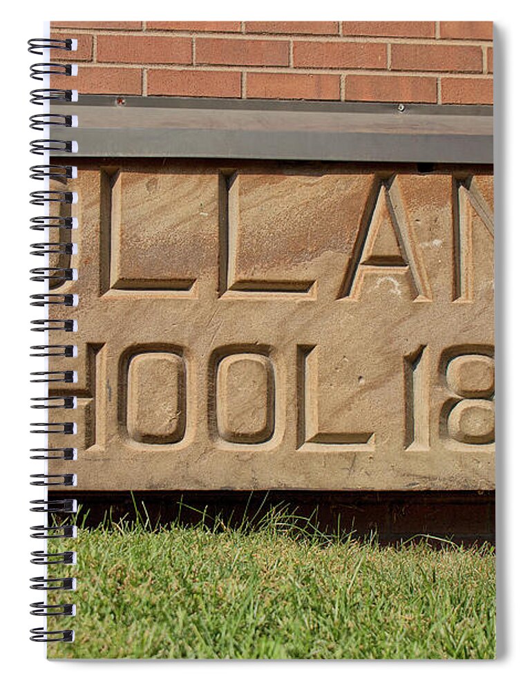 In Focus Spiral Notebook featuring the photograph Holland School 1886 by Nancy Dunivin