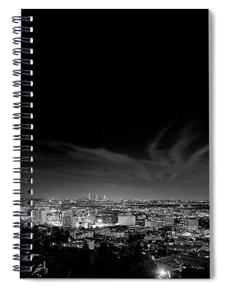 Hollywood From Above Hollywood Bowl Spiral Notebook featuring the photograph Hollywood from the Hills by Richard Lund