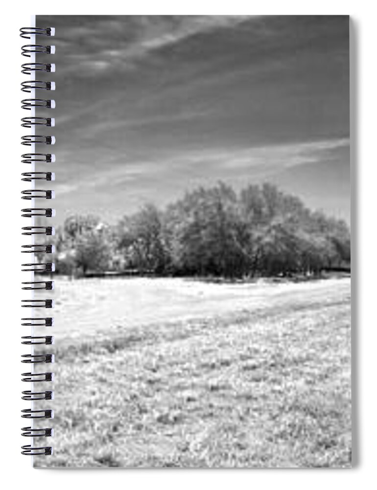 Field Spiral Notebook featuring the photograph Homestead by Ivars Vilums