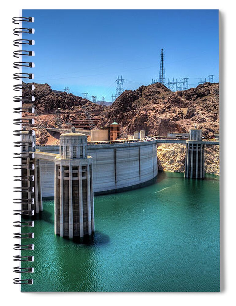 Tranquility Spiral Notebook featuring the photograph Hoover Dam - Arizona by Vineeth Mekkat