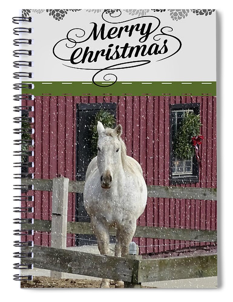 Horse Card Spiral Notebook featuring the photograph Horse Card by Dark Whimsy