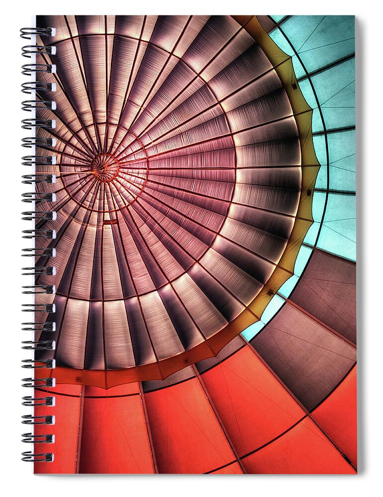 Directly Below Spiral Notebook featuring the photograph Hot Air Balloon by Photo By Greg Thow