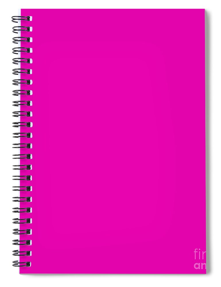 Hot Pink Spiral Notebook featuring the digital art Hot Pink by Delynn Addams Solid Colors for Home Interior Decor by Delynn Addams