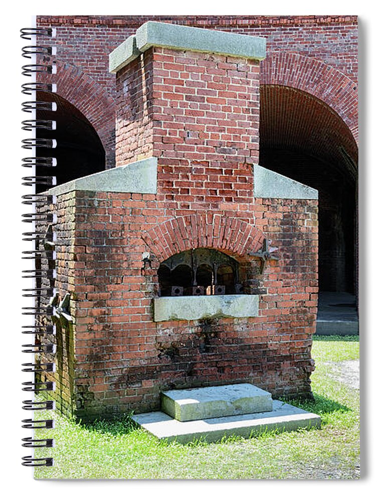 Fort Massachusetts Spiral Notebook featuring the photograph Hot Shot Furnace by Susan Rissi Tregoning