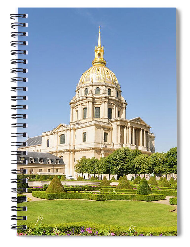 Topiary Spiral Notebook featuring the photograph Hotel Des Invalides, Paris, France by John Harper