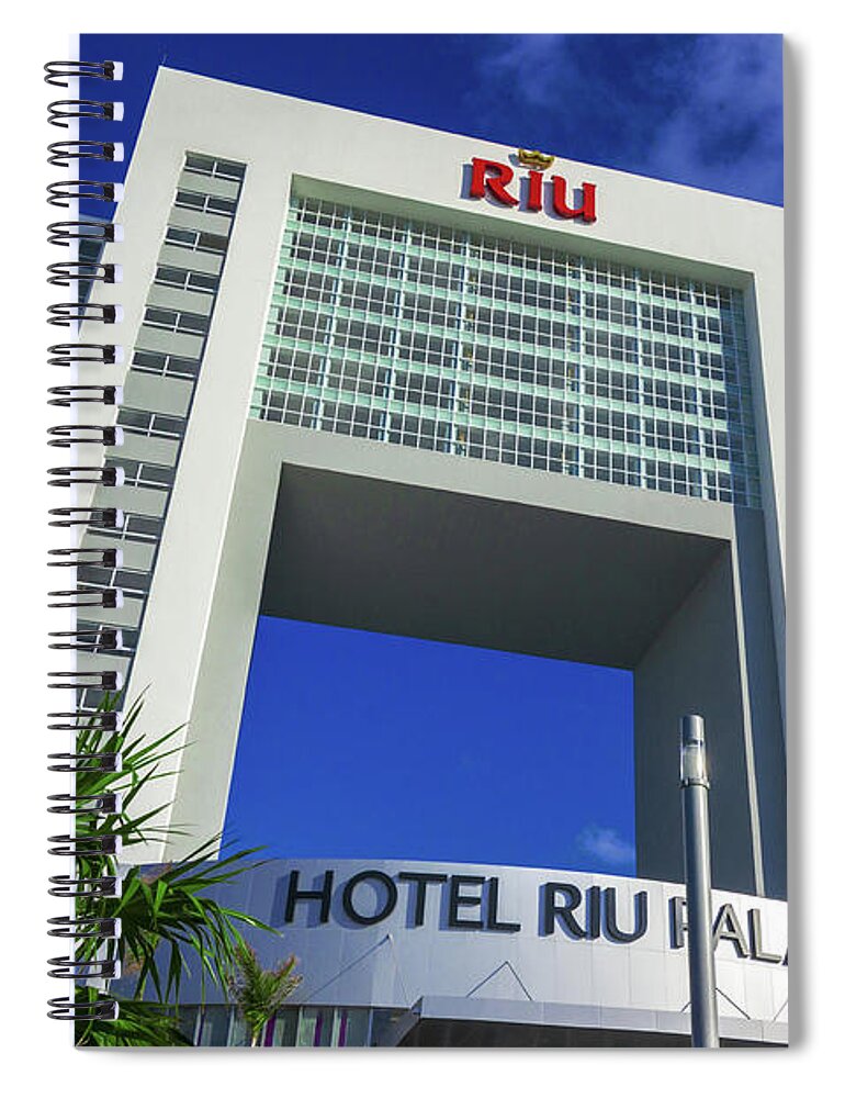 Mexico Spiral Notebook featuring the photograph Hotel Riu Palace in Cancun by Sun Travels