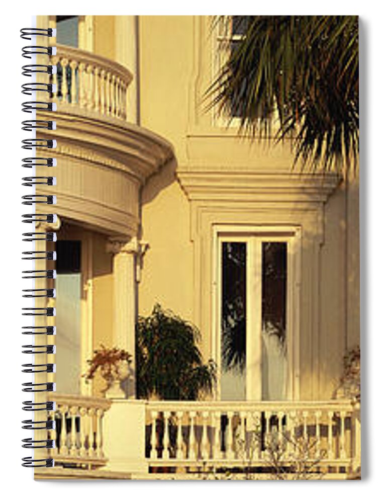 Panoramic Spiral Notebook featuring the photograph House At Dusk by Visionsofamerica/joe Sohm