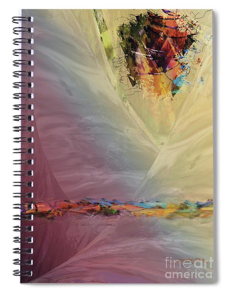  Spiral Notebook featuring the digital art Hovering by Jacqueline Shuler