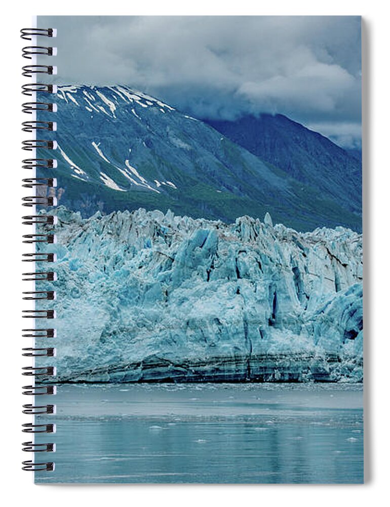 Frozen Spiral Notebook featuring the photograph Hubbard Glacier by Marcy Wielfaert