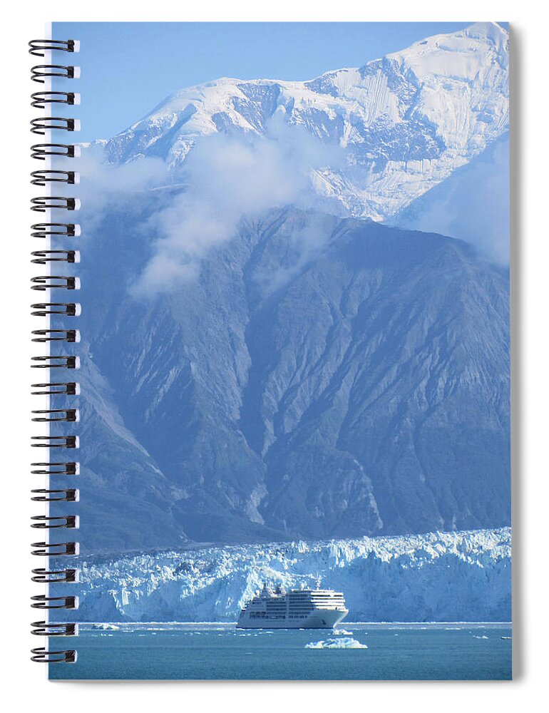 Hubbard Spiral Notebook featuring the photograph Hubbard Glacier by Robert Bissett