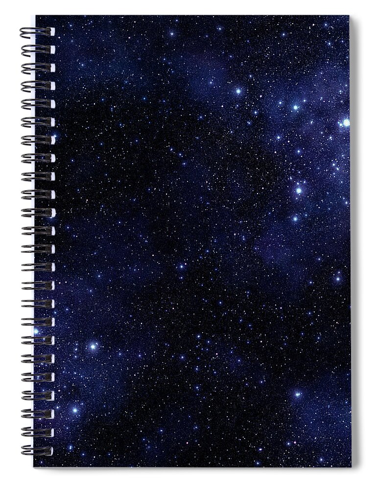 Galaxy Spiral Notebook featuring the photograph Huge Vibrant Space by Hayri Er