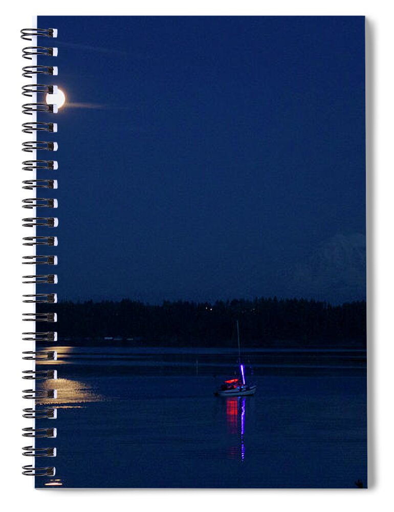 Photography Spiral Notebook featuring the photograph Hunter's Moon by Sean Griffin