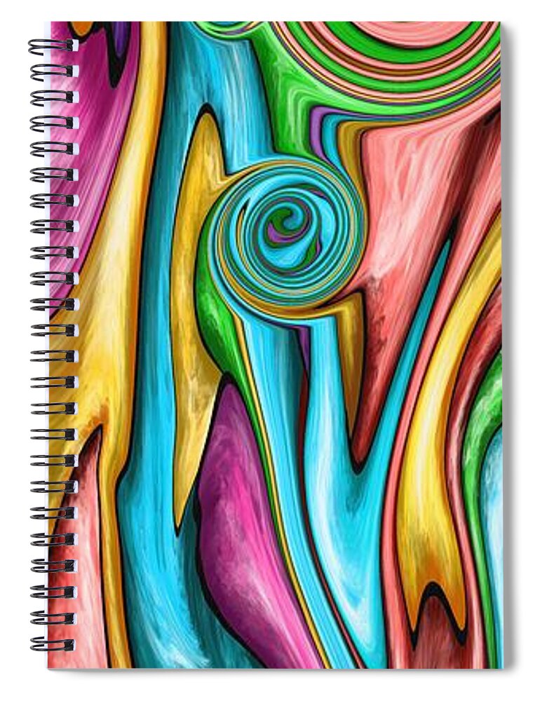 Hurricane Spiral Notebook featuring the painting Hurricane Part 1 Triptych by Patricia Piotrak